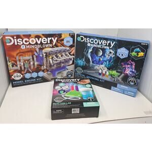 Discovery Mindblown Science Sets STEM Lab Engine Crystal Sets New Lot of 3